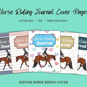 Hunter Horse Riding Journal Covers | 5 Printable Pages