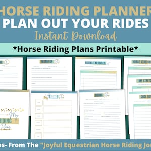 Equestrian Horse Riding Planner: 9-Page Ride Plan (PDF Download)