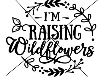 Ich ziehe Wildblumen an kleine Wildblumen SVGs