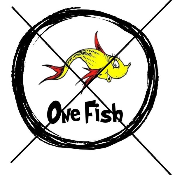 One Fish Two Fish Red Fish Blue Fish PNG