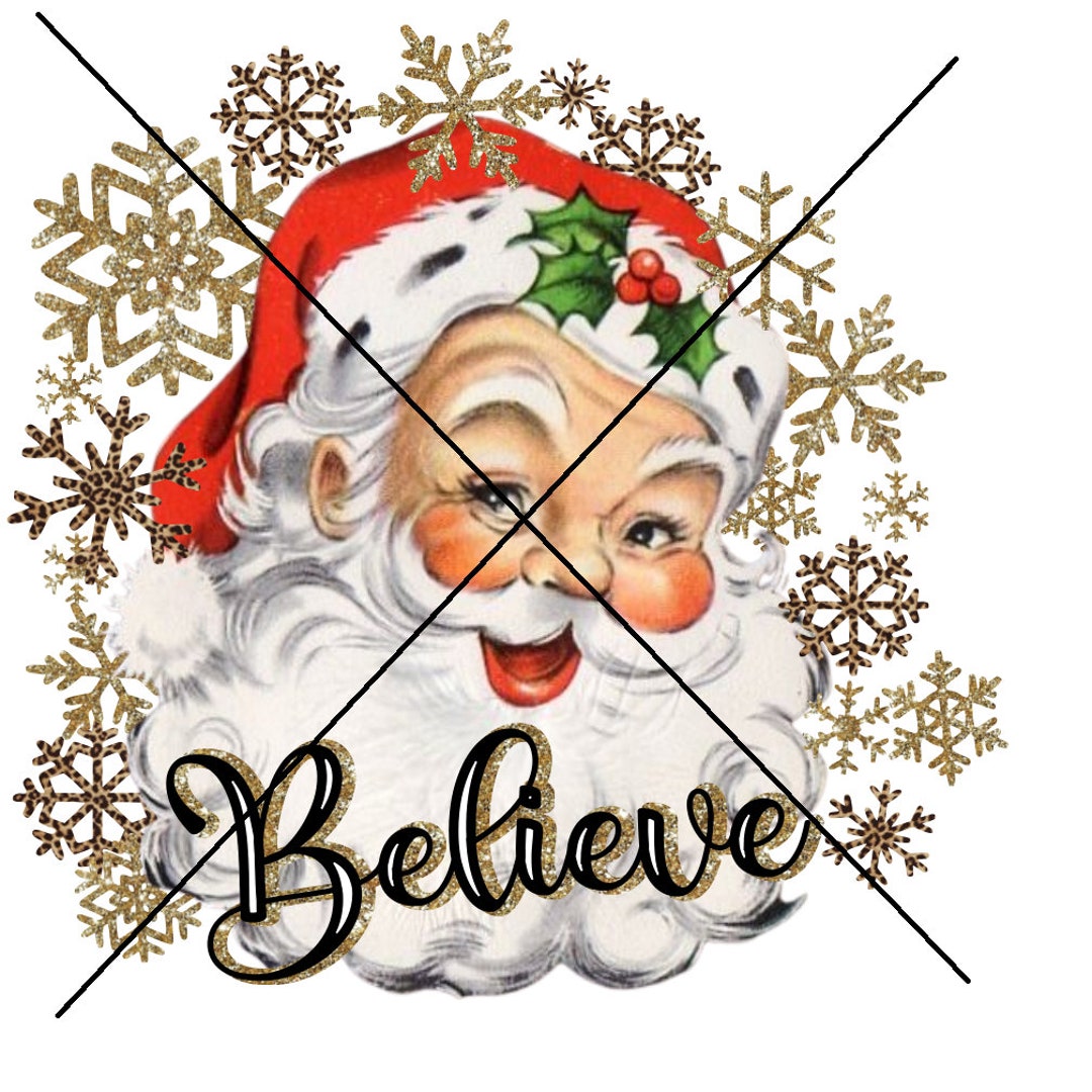 Vintage Santa Believe Set of 2 SVG JPG PNG Etsy