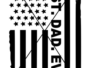 Beste Papa jemals beunruhigt Flagge SVG