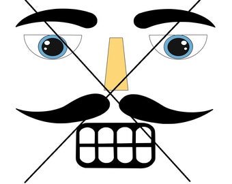 Nussknacker Gesicht überlagert SVG JPG