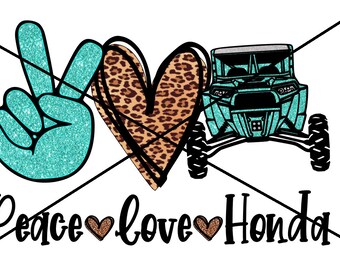 Peace Love Honda SVG