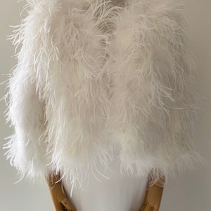 Ostrich Feather Bridal Jacket image 5