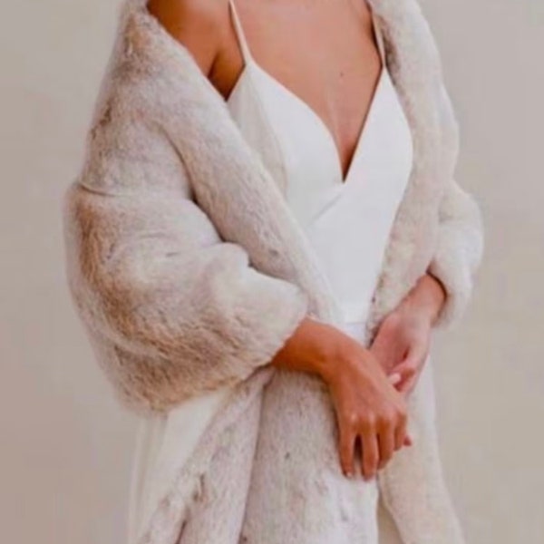 faux fur shawl stole