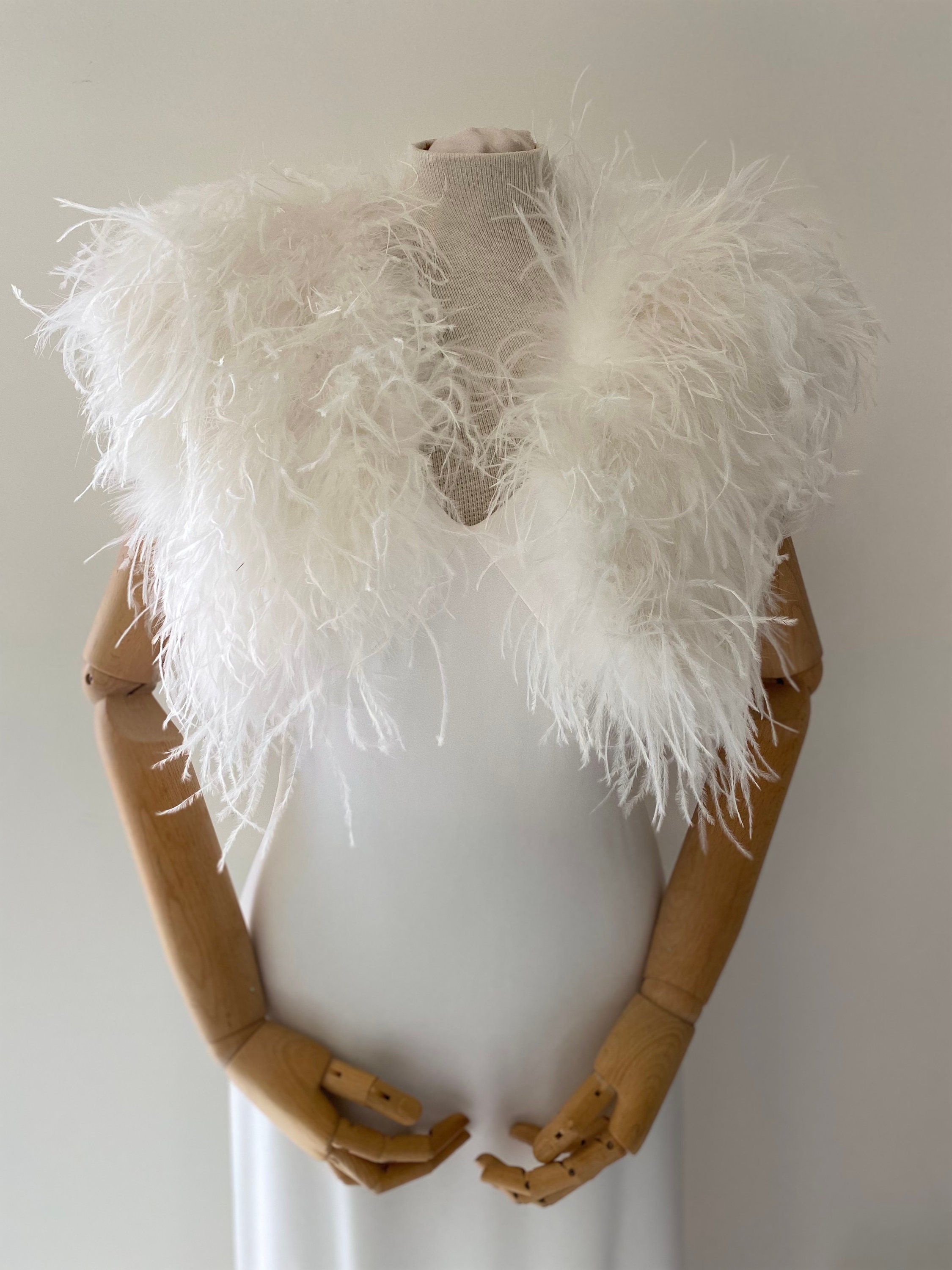 120 Gram White Turkey Feathers Boa With Gold Silk Shawl Accessory Fluffy  Plumes Decoration Carnival Wedding