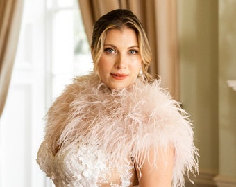 Ostrich Feather Bridal Cape