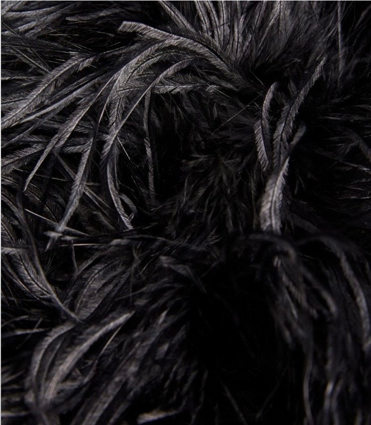 Lamarque Hallie | Ostrich Feather Jacket, Black / L