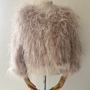 Ostrich Feather Bridal Jacket image 4