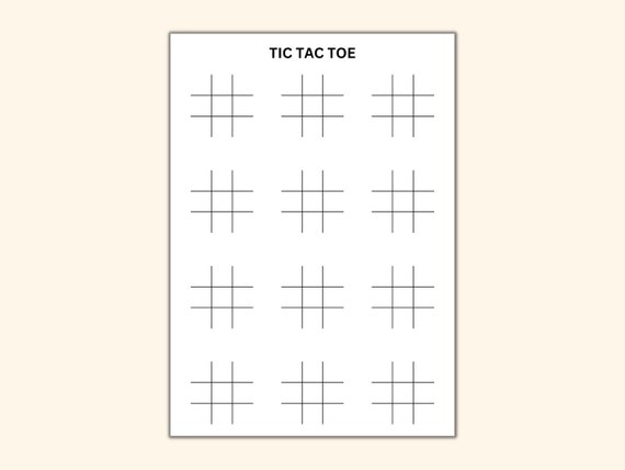 Printable Tic-Tac-Toe Templates  Blank PDF Game Boards – Tim's Printables