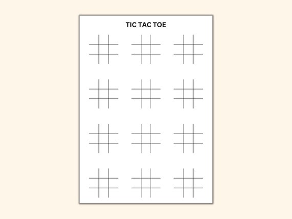 Printable Tic-Tac-Toe Templates, Blank PDF Game Boards – Tim's Printables