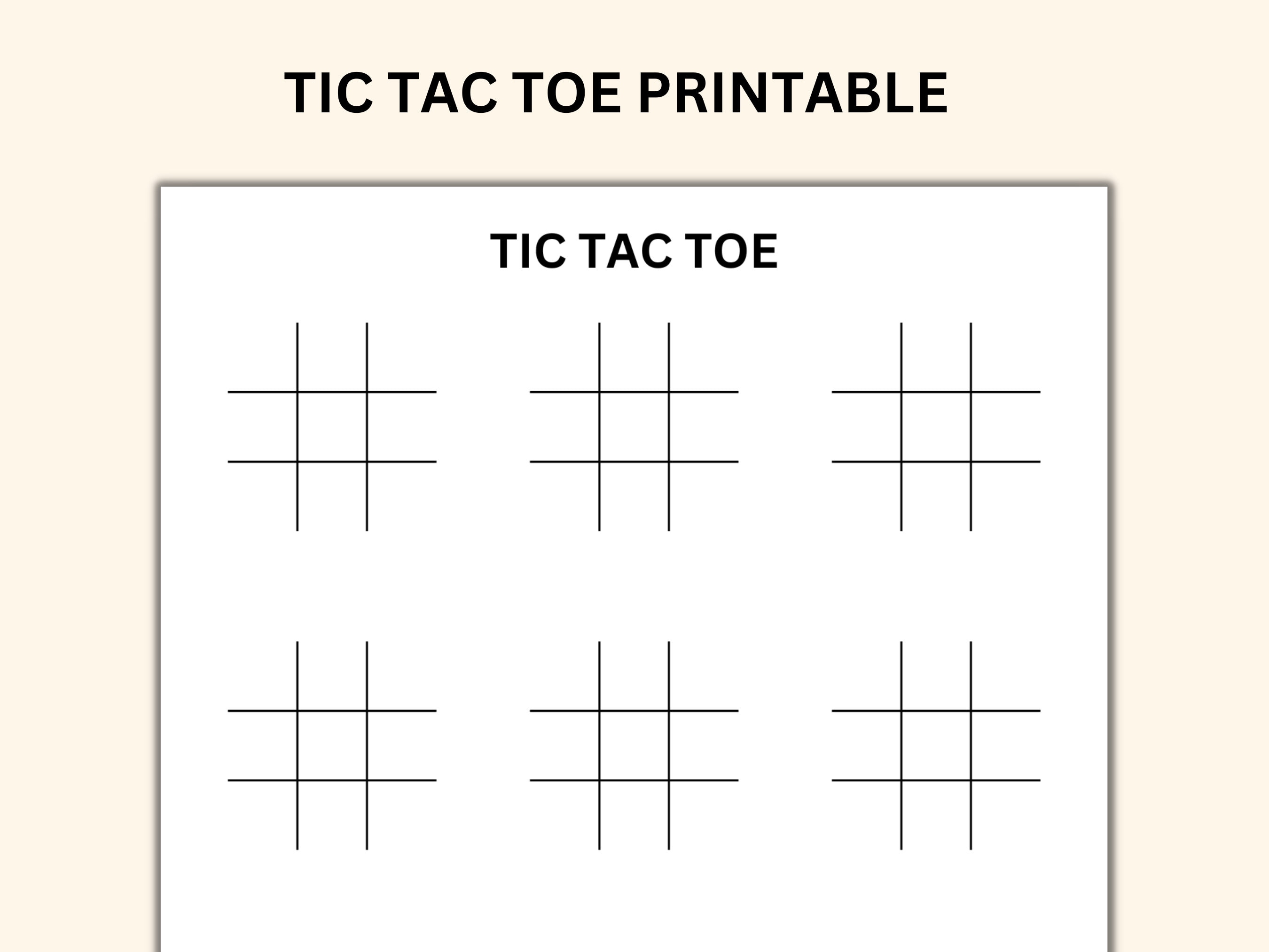 Printable Tic Tac Toe Boards (Free printable templates!)