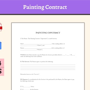 Painting Contract Template PDF & Word