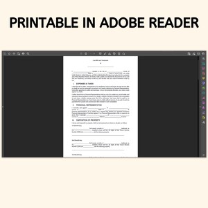 Last Will and Testament Template - Etsy