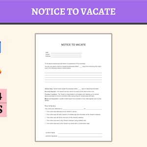 Notice to Vacate Template Google Doc PDF