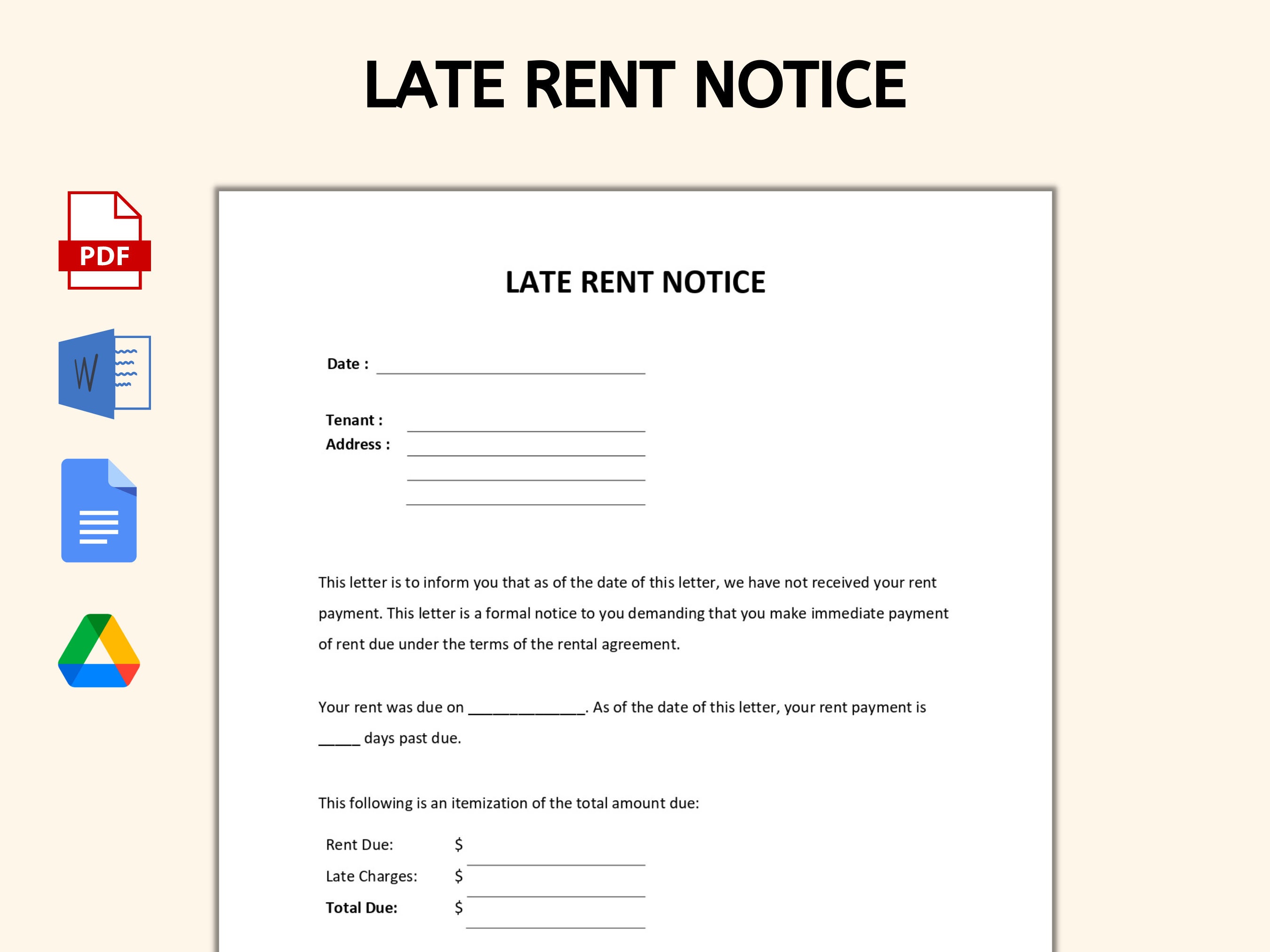 Late Rent Notice Pdf word Template Etsy late-rent-notice-pdf-word-template-etsy