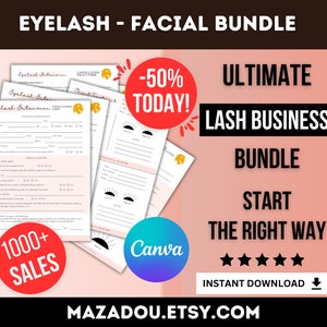 Professional Eyelash Extension Forms | Editable Lash Consent Template | Lash Tech Consultation ,Esthetician Templates, Lash Technician,CANVA