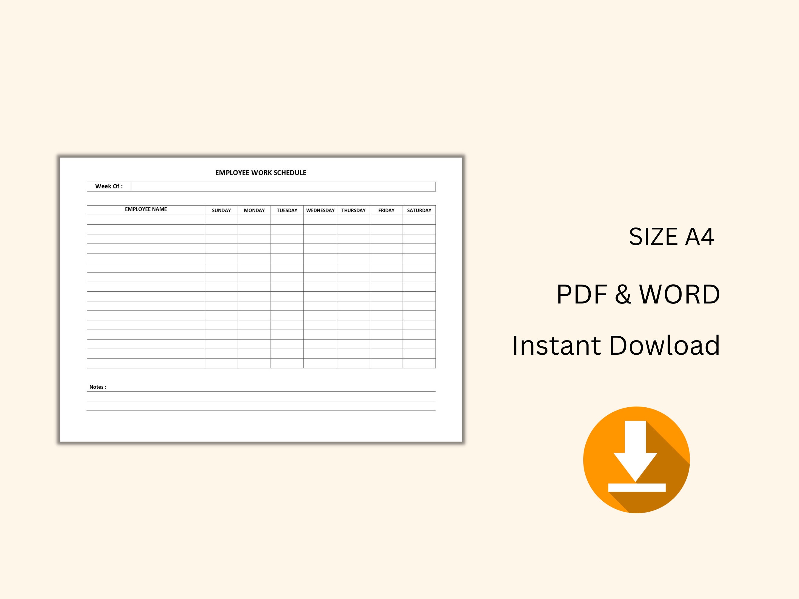 Interchangeable Work Schedule.pdf Printable Employee Work Schedule PDF Word Google Doc Employee Time ...