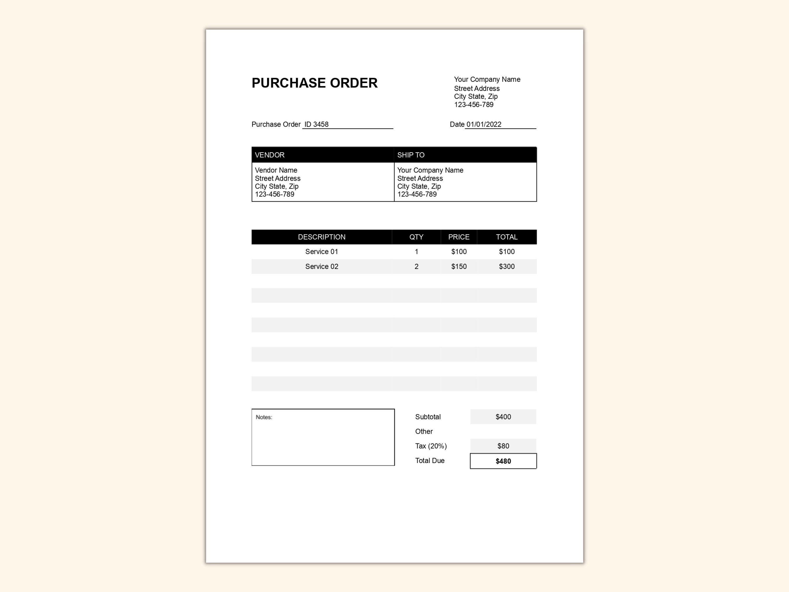 Purchase Order Template PDF Google Docs Microsoft Word Purchase Order Purchase Order Template PDF Google Docs Microsoft Word Purchase Order