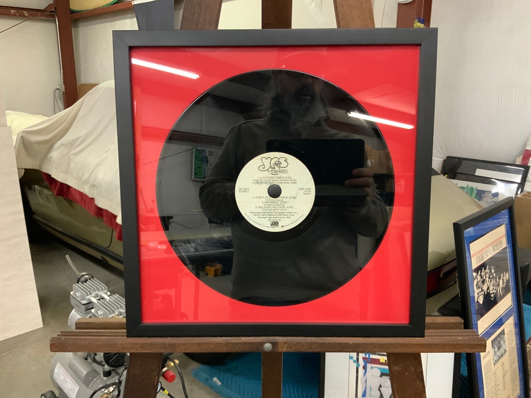 Black 12 LP Record Album Frame, 15 X 15 Square, Contemporary Wood, Made