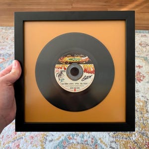 Black 7” 45 Record Frame, 10” x 10” Square, Contemporary Wood, Made-to-Order, Full Customization & Personalization Available!