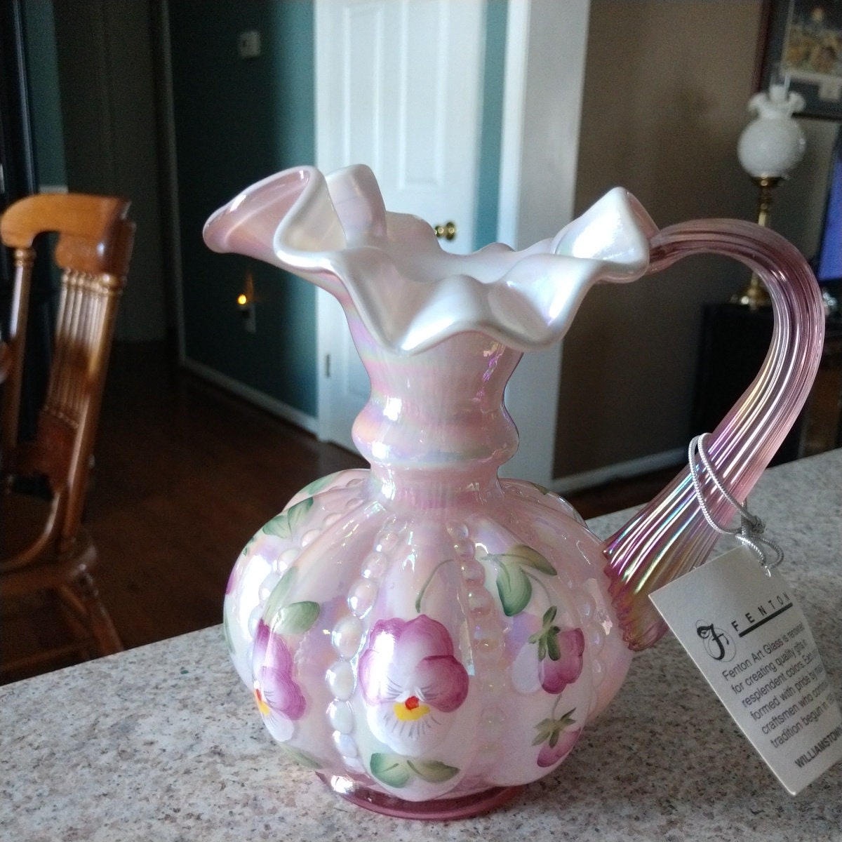 Fenton Rose Pitcher - Etsy