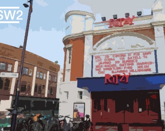 Brixton Ritzy SW2 - Art Print - London Landmark Print