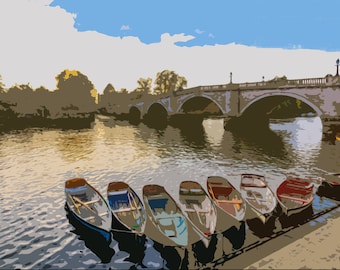 Richmond Print Pack, 3 x West London Prints, London Landmarks, London Skyline, Wall Art, KT2, Richmond Park, London Park