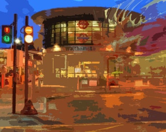 Walthamstow Print Pack, 3 x East London Prints, London Landmarks, London Skyline, Wall Art, E17, Mini Holland, Tube Station