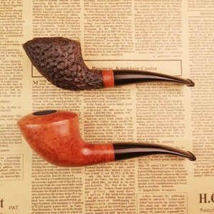 Original Design Windproof Briar wood 9mm Handmade Briar Pipes\uff0c Tobacco Pipe Deepened Handmade Wood Pipe Irish Heather Solid Wood Pipe