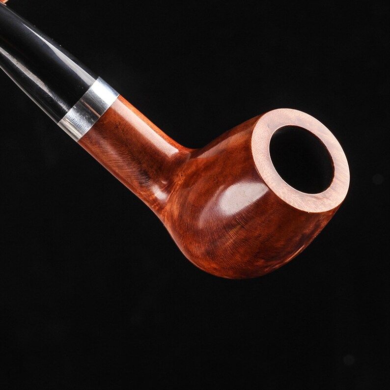 Original Design Windproof Briar wood 9mm Handmade Briar Pipes\uff0c Tobacco Pipe Deepened Handmade Wood Pipe Irish Heather Solid Wood Pipe