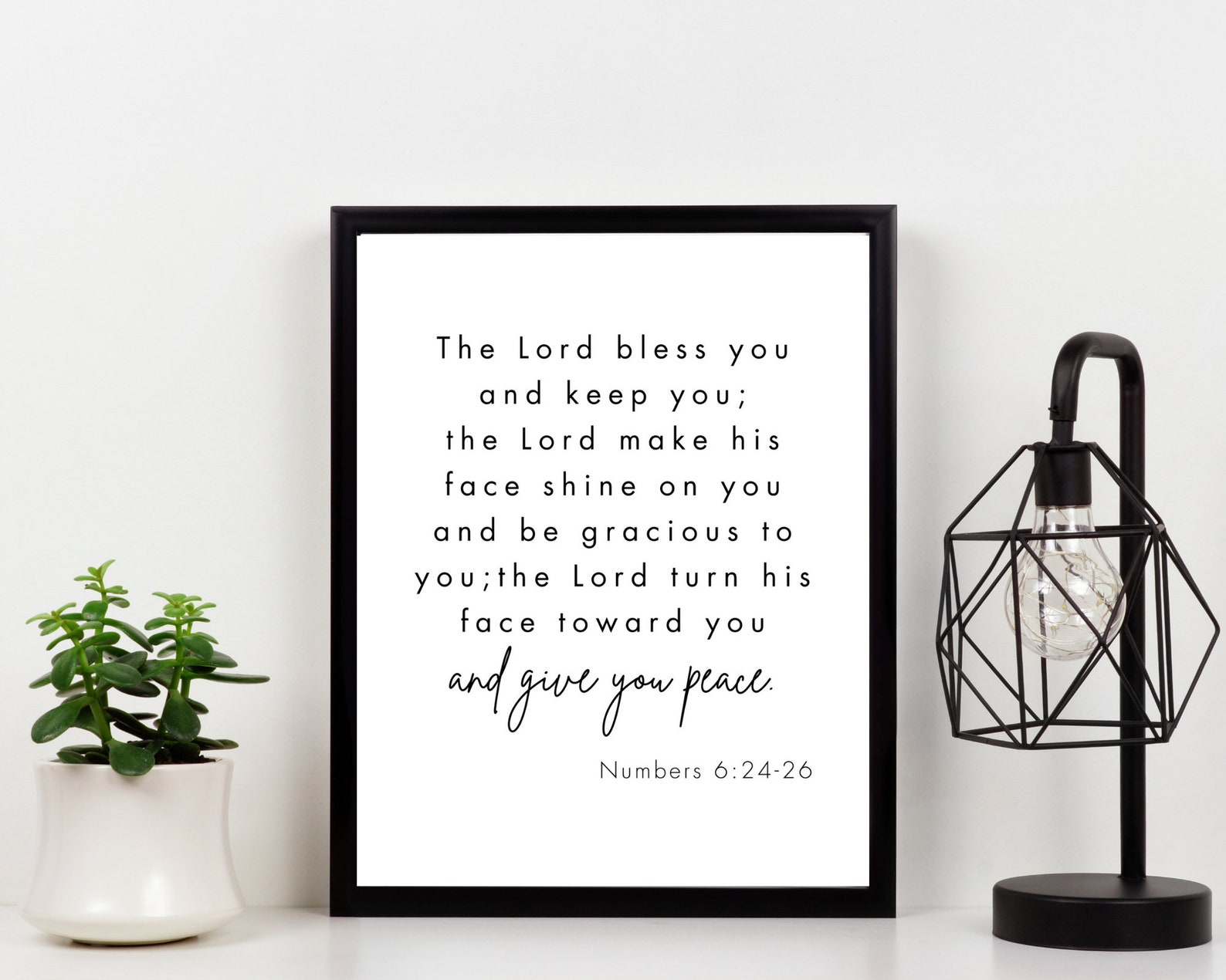 The Blessing Christian wall art printable Scripture wall Etsy