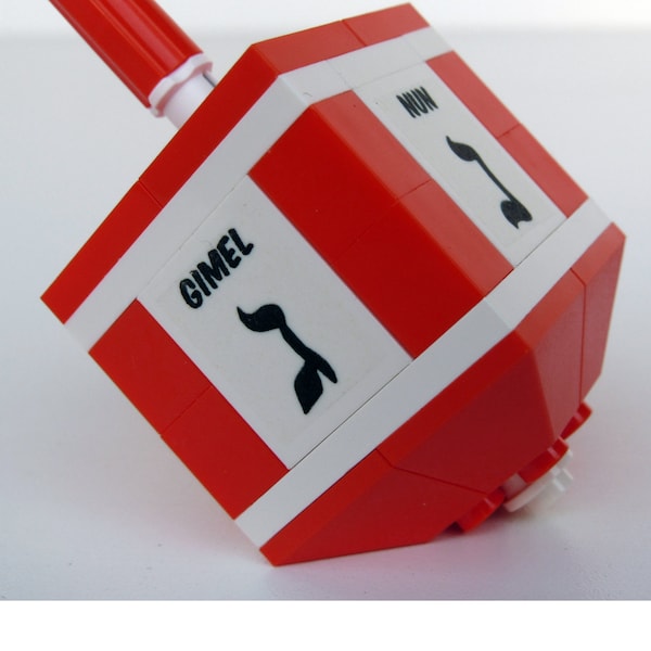 Unique Dreidel Kit White and Bright Color Brick Dreidel You Build It FREE Shipping! Hanukkah Gift  Lower Price Than Last Year!