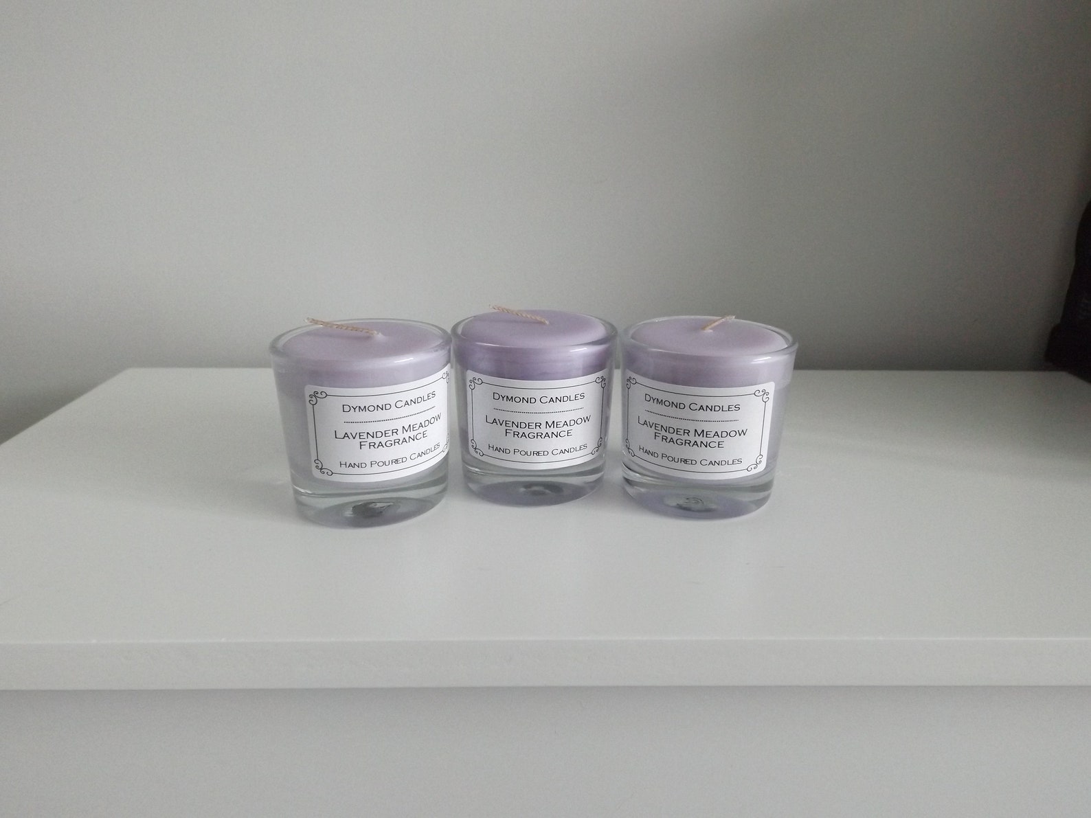 Lavender Scented Candles set of 3 Etsy UK
