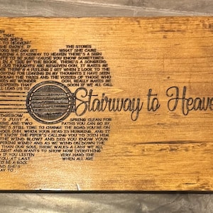 Customizable Engraved Lyric Guitar Personalized Wood Sign