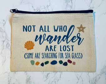 Sea Glass Collecting Zip Up Bag