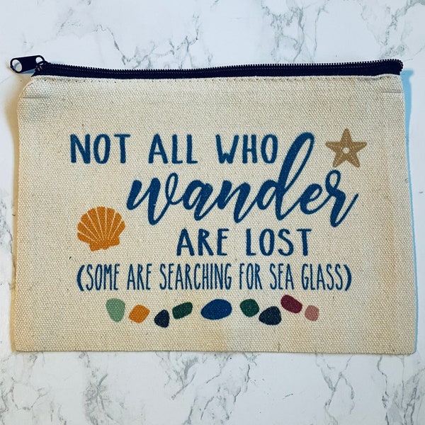 Sea Glass Collecting Zip Up Bag