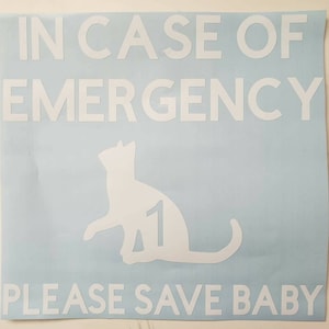 In Case Of Emergency Save My Pet Decal