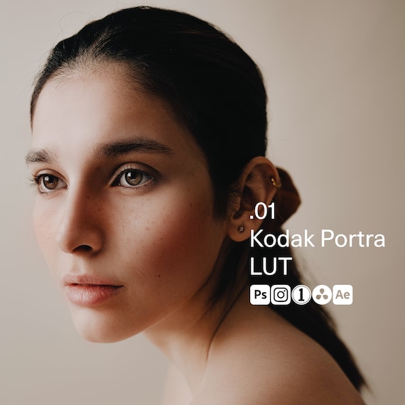 Kodak Portra Film LUTs for Video and Photo - Soft Skin Tones - Premiere Pro, DaVinci, Final Cut, Photoshop