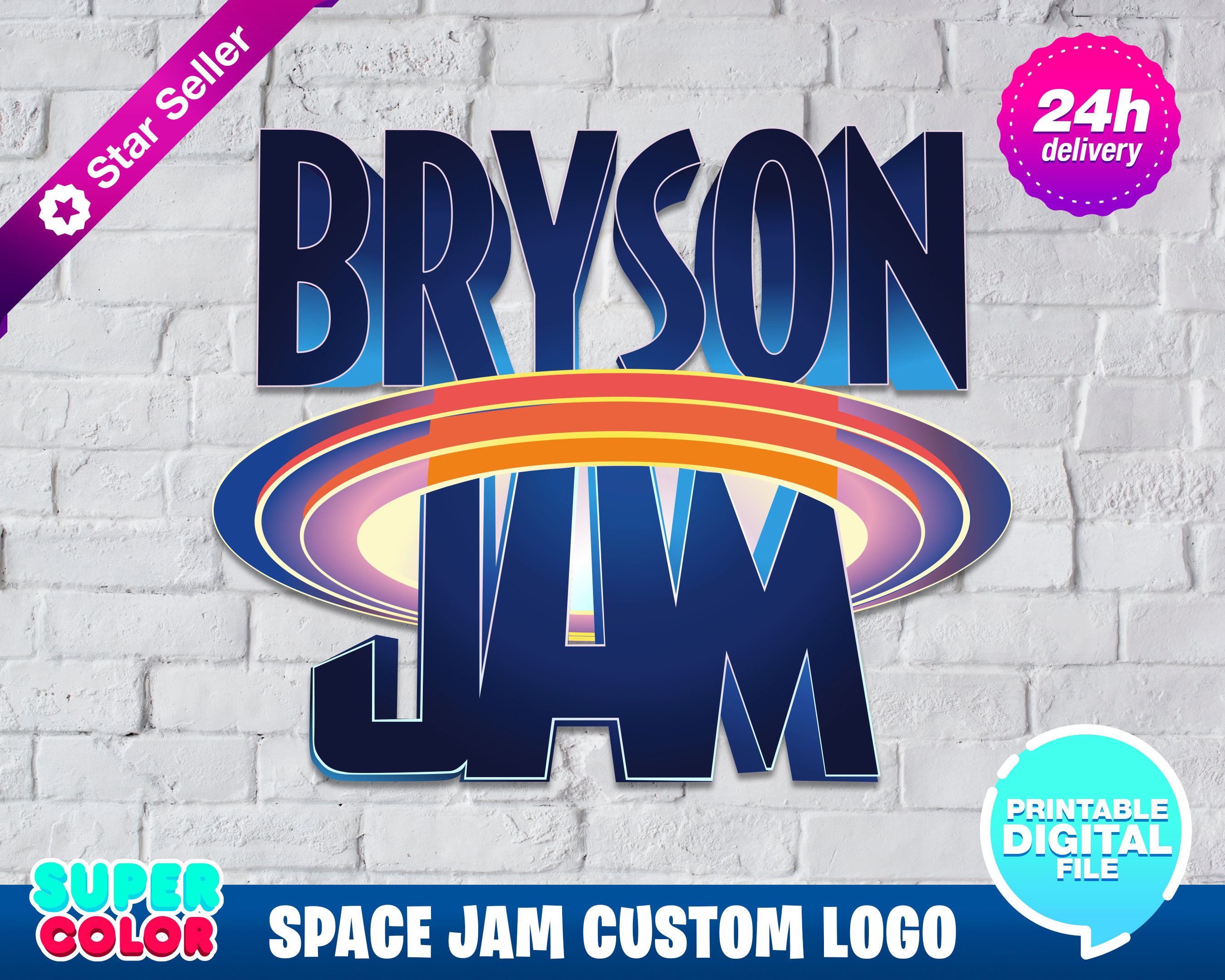 Space Jam 2 Animated invitation card Customizable Template DIY