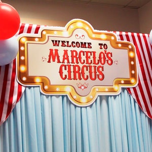 Circus Carnival Custom Sign With Name - Etsy