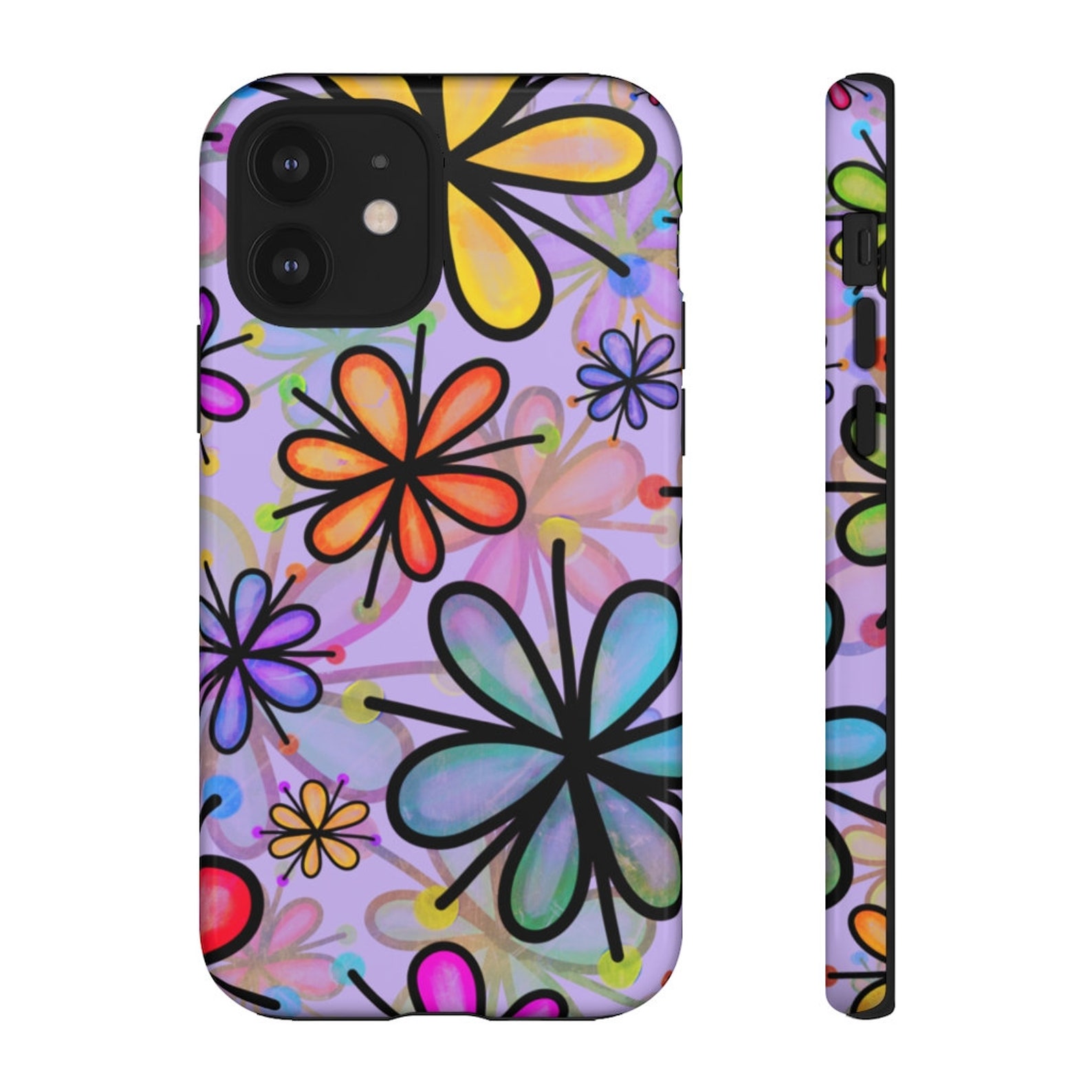 Retro Funky Flower Power Phone Case 70s Groovy Daisy Etsy