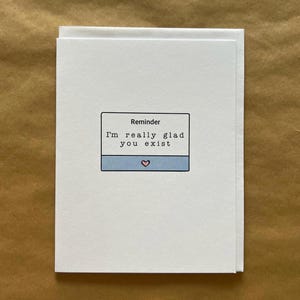 Ich bin wirklich froh, dass es dich gibt - Karte für psychische Gesundheit - Positive Affirmation