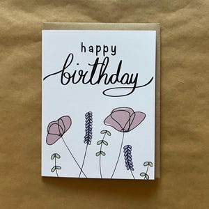 Floral Happy Birthday Card