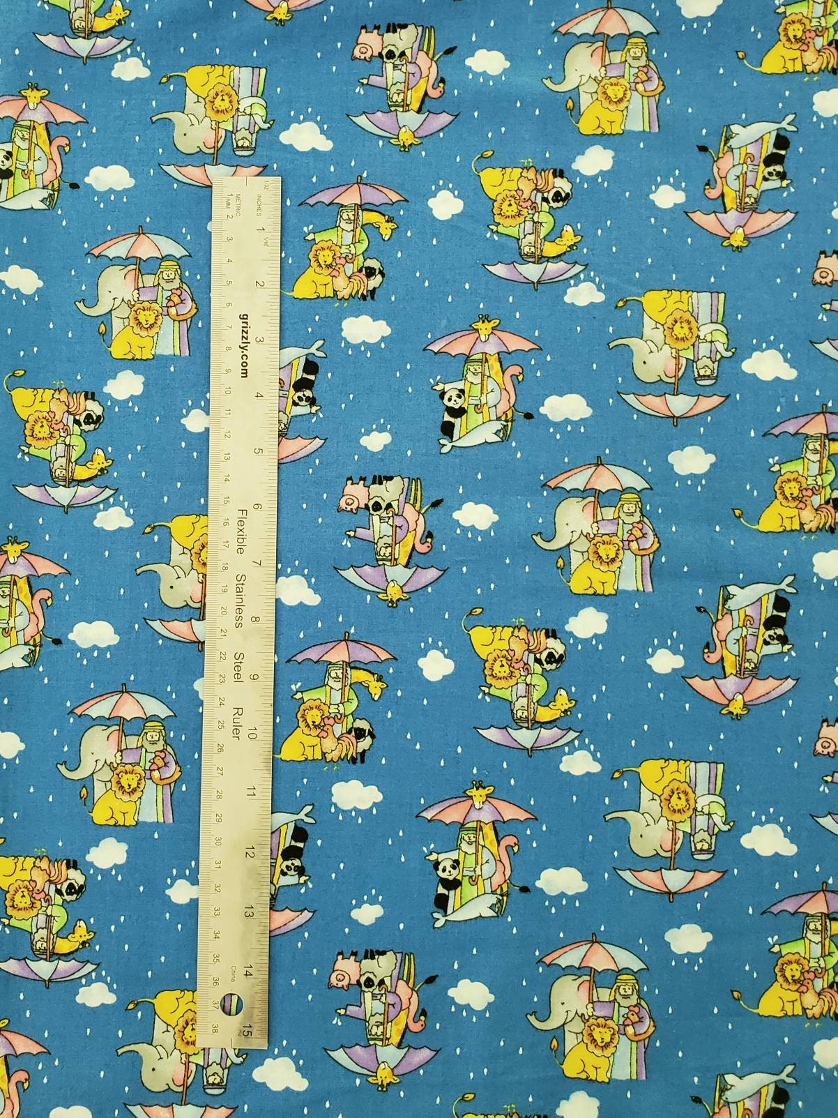 Noah's Ark Vintage Fabric, Fabric Traditions 1997, by the Half