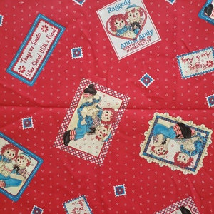 Raggedy Ann and Andy Vintage Fabric, Daisy kingdom #1746, Raggedy Ann Classic Patch