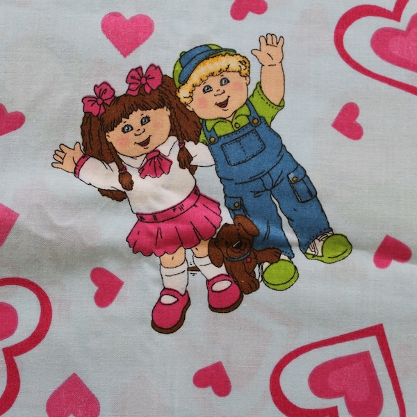 Hearts and Cabbage Patch Kids Fabric, Out of Print, 2005, Sold by the fat quarter