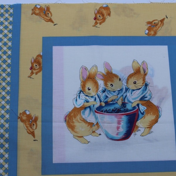 Vintage Beatrix Potter Panel, Peter Rabbit, Frederick Warne & Co 2002