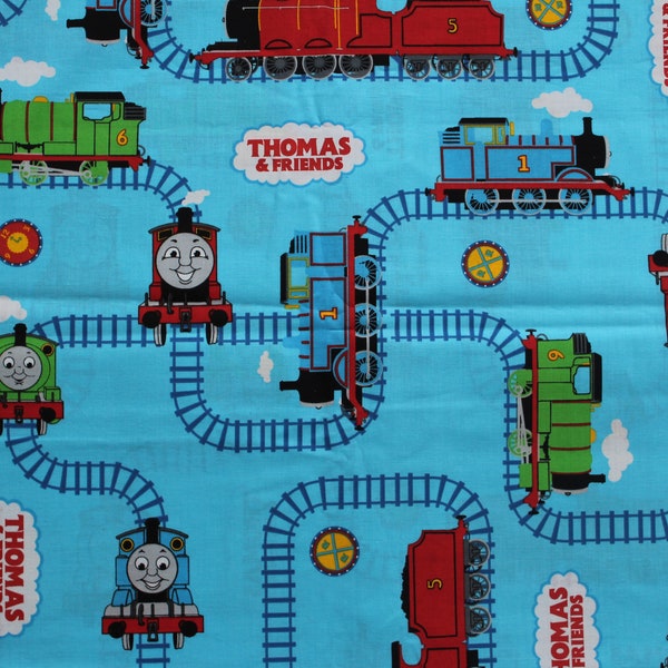 Thomas The Tank Engine and Friends Fabric, Train Track, Out of Print Fabric, 2009, Sold by the half yard